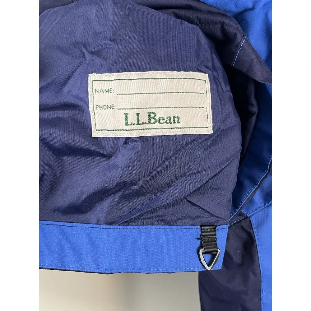 LL Bean Blue 3in1 Shell Only Jacket Boys Youth Large 14/17 Water Resistant Coat‎